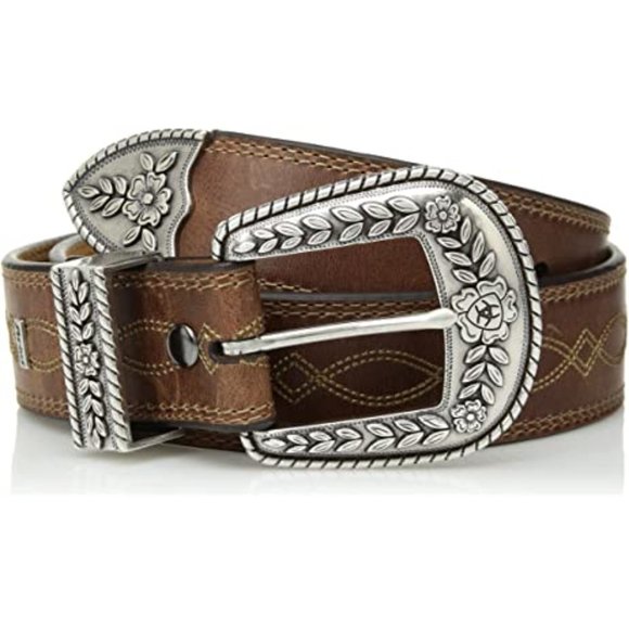 Ariat Accessories - Ariat Fatboy Center Stitch Tan Leather Belt